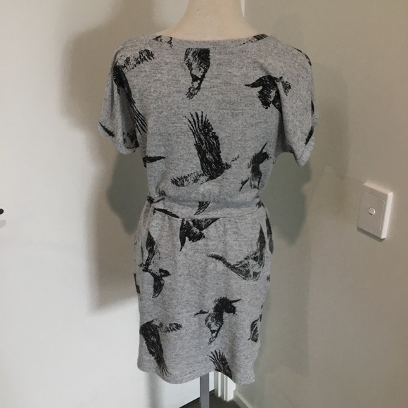 Caroline Morgan Sz S Au Grey Possible Bird Pattern AUC - Picture 5 of 6